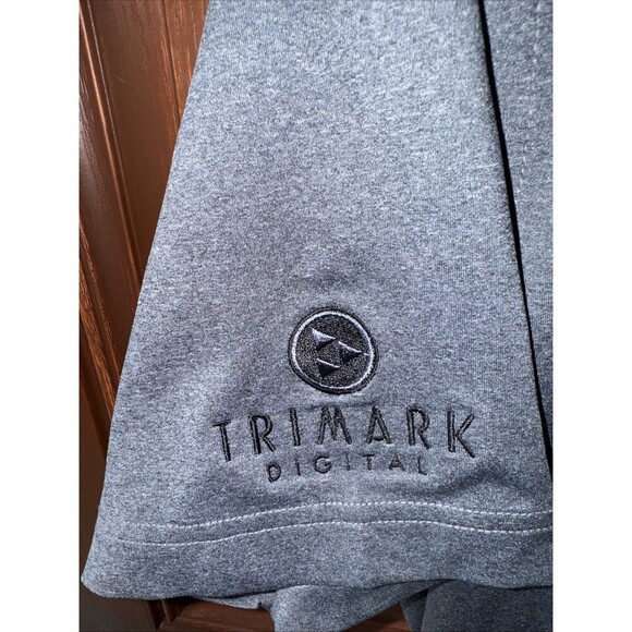 Johnny O Men’s Polo Shirt Small Gray With Trimark Logo - Picture 4 of 6